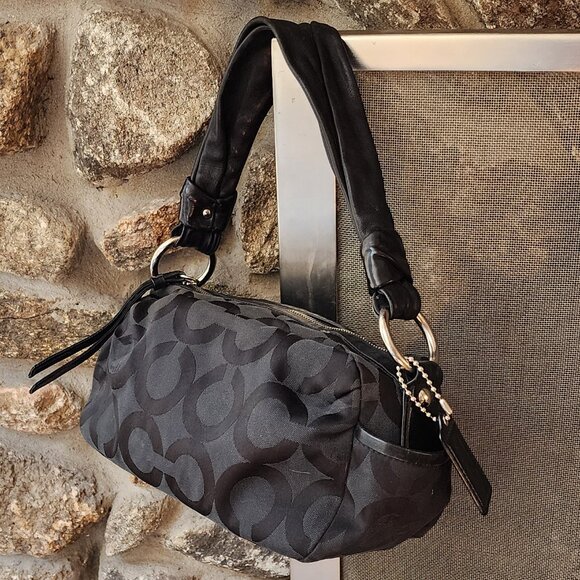 COACH M0869-13439 Parker Optic Art Black Signature Shoulder Bag - Picture 3 of 16